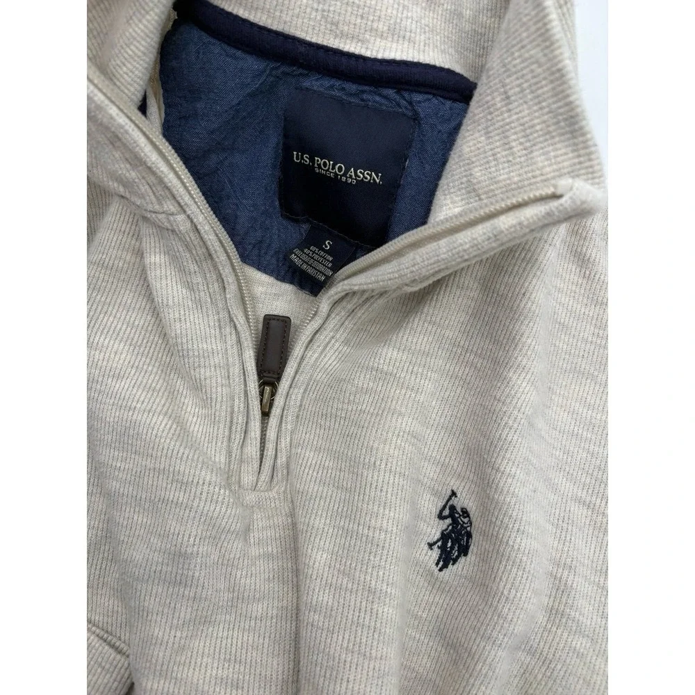 Men's size SMALL U.S. Polo Assn pullover 3/4 zip sweater.